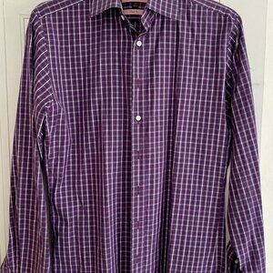 Thomas Pink Men’s Cotton Button Down Shirt  Stripe Sz 15 Slim fit